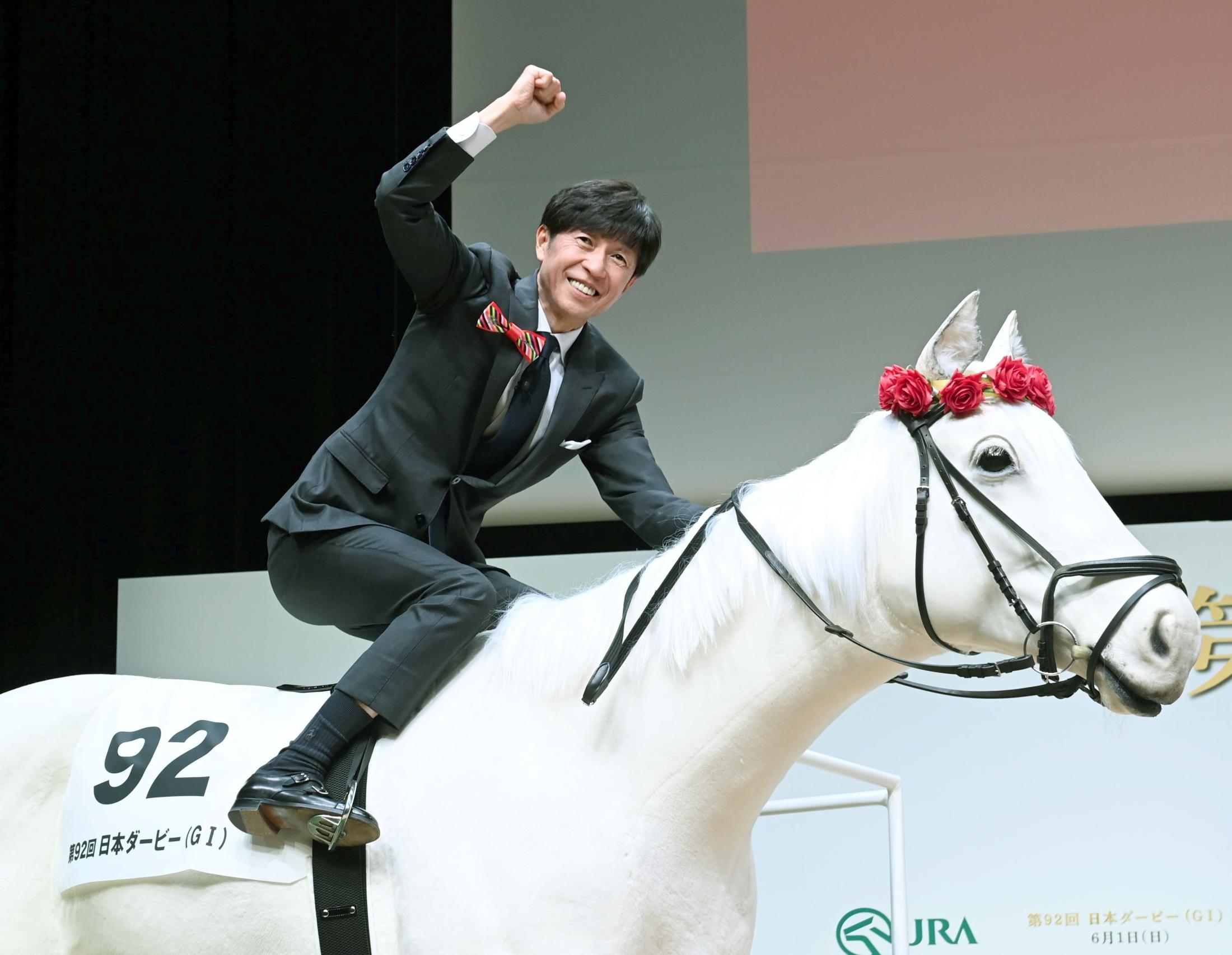 前人未到の７勝目を狙う武豊「今年も（スタンドを）揺らしましょう！」　都内でダービーＰＲ発表会に出席