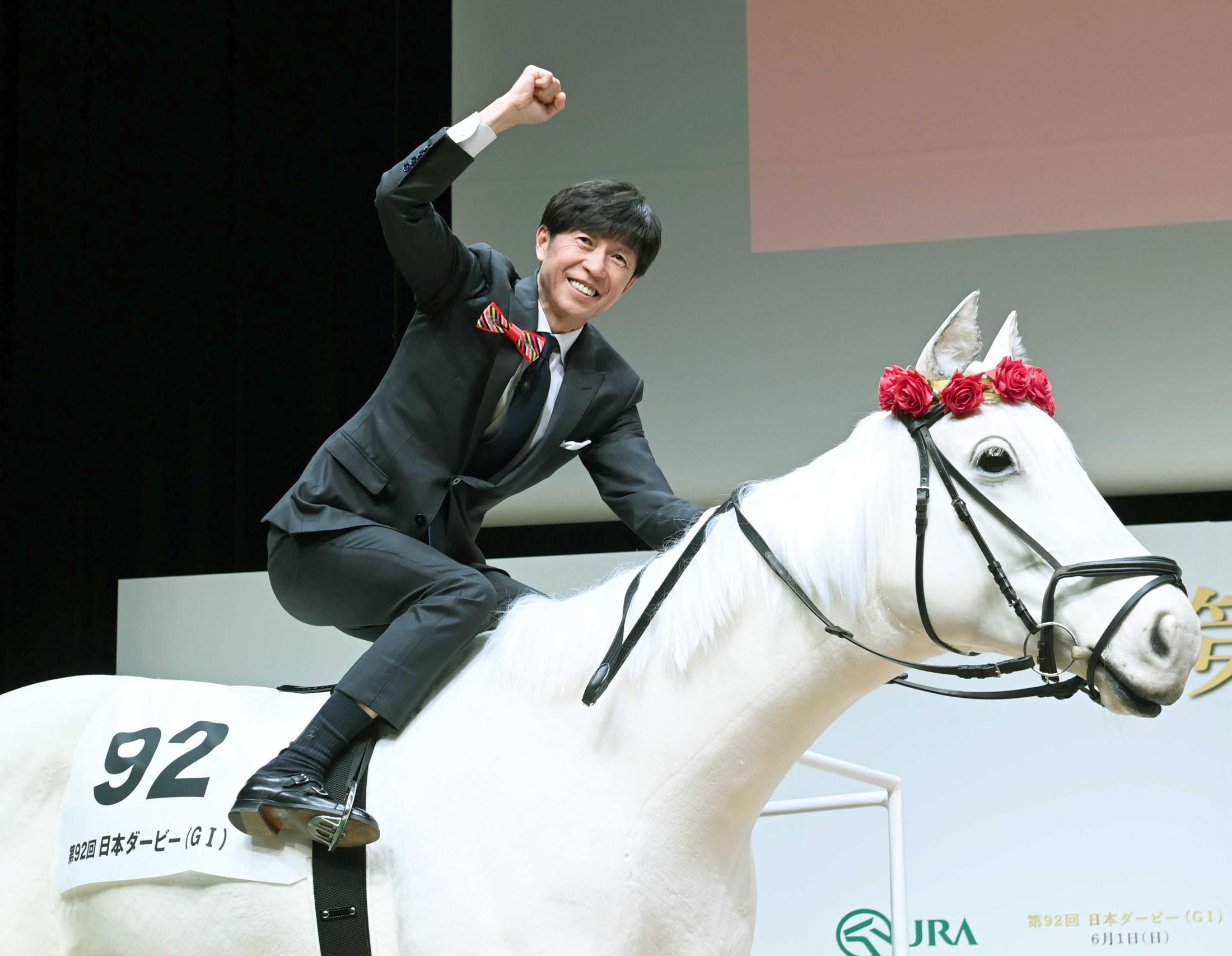 【日本ダービー】武豊　堂々Ｖ宣言「今年も揺らしましょう！」大一番へ決意　ＰＲ発表会に登場