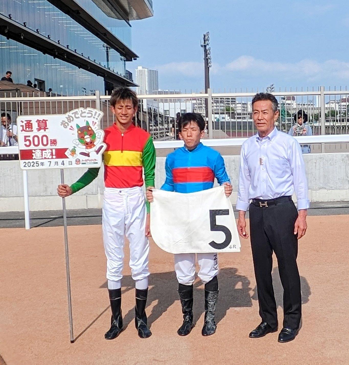 【地方競馬】岡村健司騎手が船橋４Ｒで地方競馬通算５００勝「一つでも多く勝ちたい」