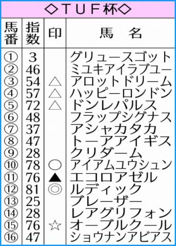 【TUF杯】AI予想　今回の顔ぶれならルディック!