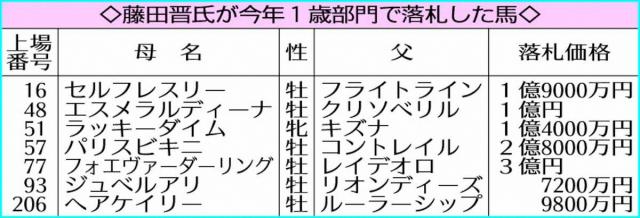 【セレクトセール】藤田晋氏　初日から7頭爆買い!　参戦5年目で落札総額100億円超え“王手”