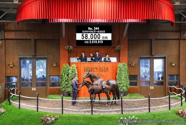 【セレクトセール】新種牡馬イクイノックス産駒　歴代3位タイ5億8000万円!父キタサンに並ぶ存在に