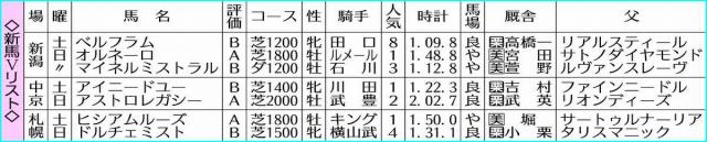 【新馬戦総括】オルネーロ　距離の融通利きそう