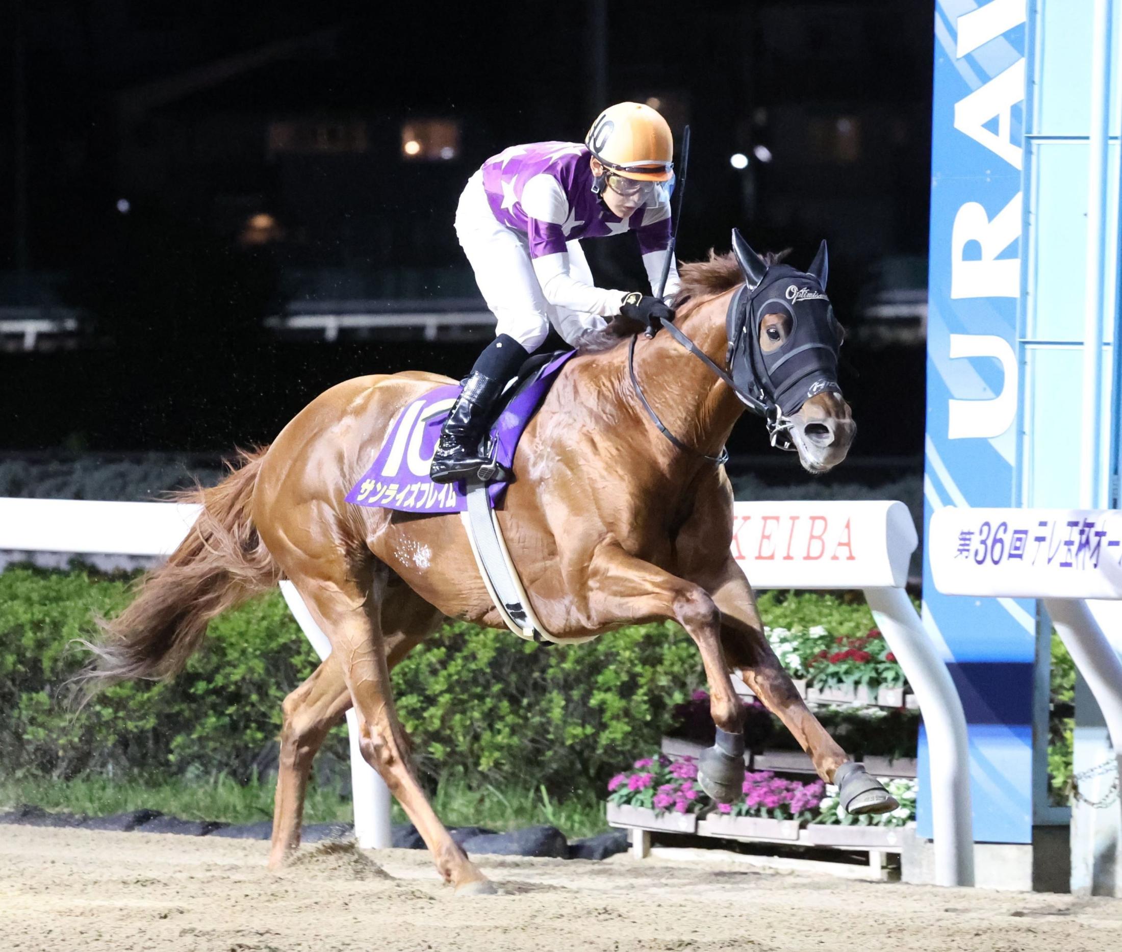 【地方競馬】テレ玉杯オーバルスプリント　サンライズフレイムが地方初登場で重賞初制覇