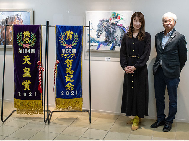 エフフォーリアが古河原泉さんの絵画で復活！ 鹿戸師も感動「本当に動き出しそう」