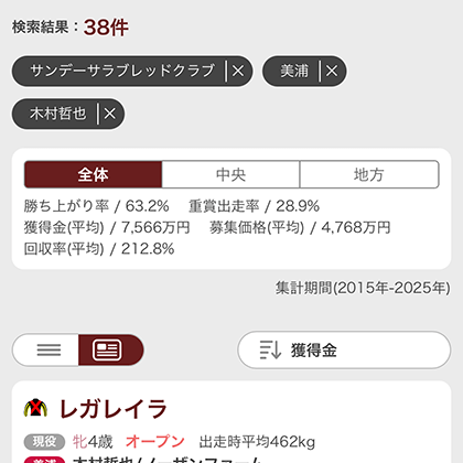 クラブ馬分析イメージ