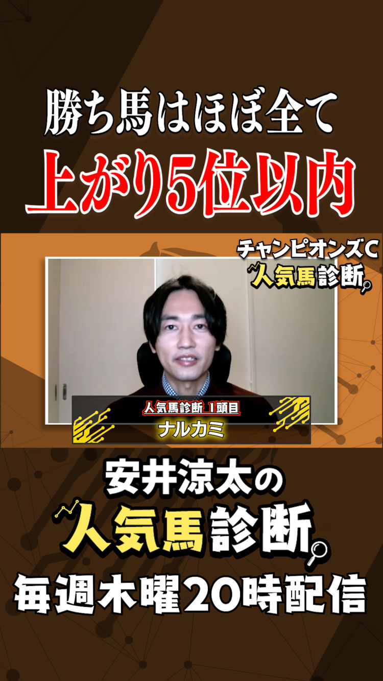 【ショート】チャンピオンズCの上位人気馬を診断/安井涼太