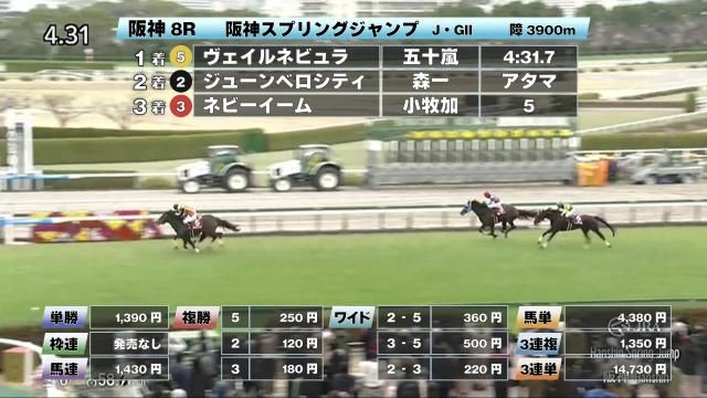 【3/15 阪神スプリングジャンプほか】阪神ダイジェスト/JRAレース結果