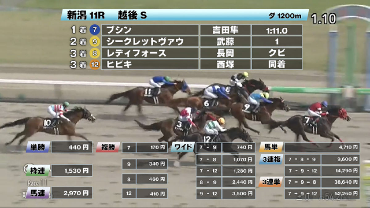 【5/4 越後Sほか】新潟ダイジェスト/JRAレース結果