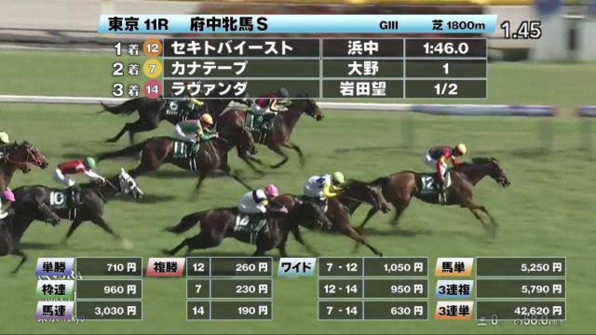 【6/22 府中牝馬Sほか】東京ダイジェスト/JRAレース結果