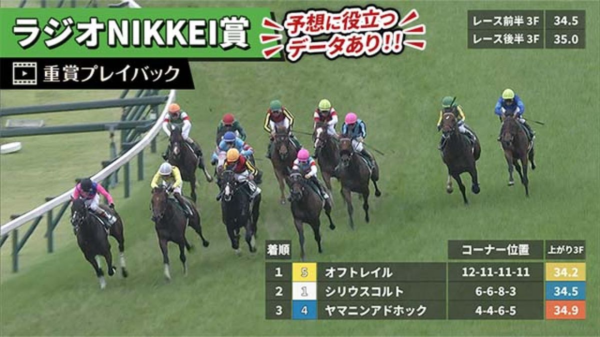 【ラジオNIKKEI賞 2025】過去5年のレース映像・傾向