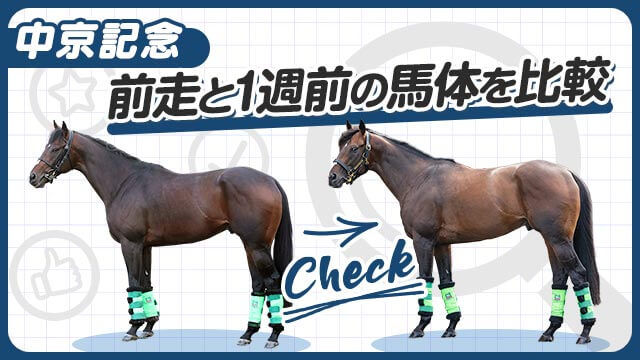 【中京記念2025】エルトンバローズやウォーターリヒトらの前走と1週前の馬体を比較！