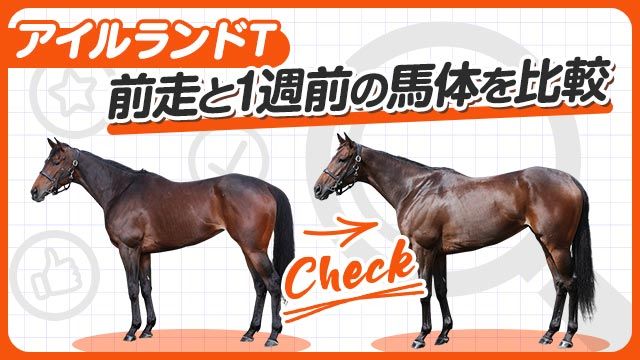 【アイルランドT2025】アドマイヤマツリやボンドガールの前走と1週前の馬体を比較！