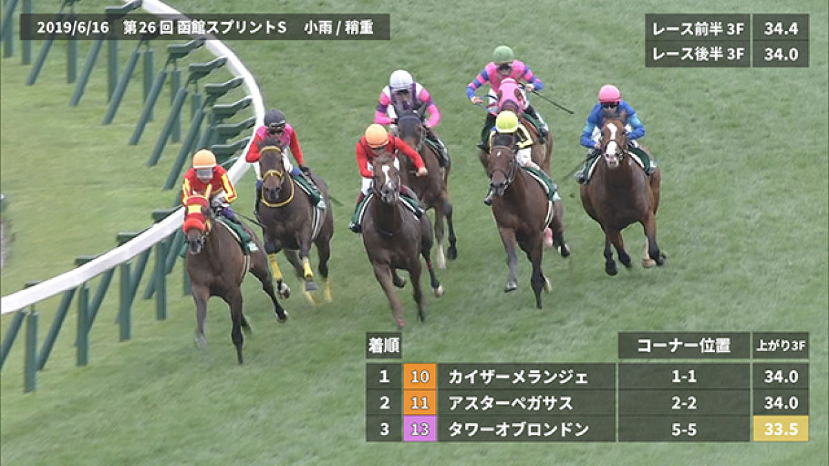 【函館スプリントS 2020】過去5年のレース映像・傾向