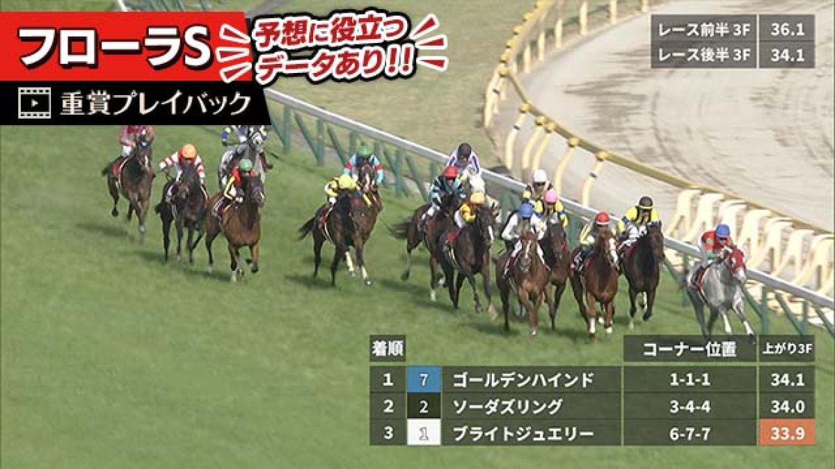 【フローラS 2024】過去5年のレース映像・傾向