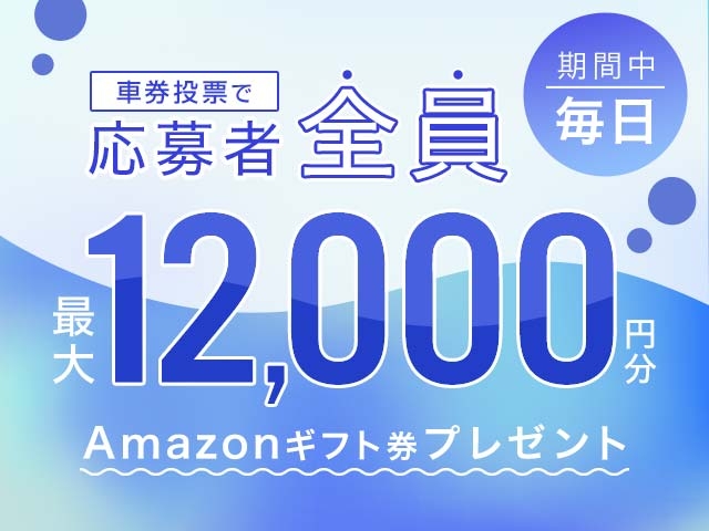 2/22〜26　期間中の投票で毎日最大12,000円分のAmazonギフト券がもらえる！