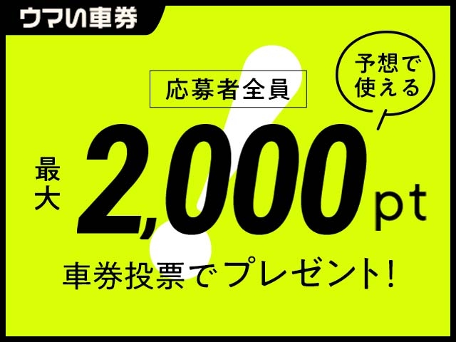 5/9〜5/16 期間中の投票で2,000円分の予想ポイントがもらえる！