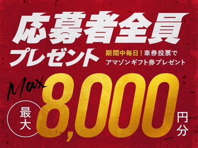 12/23〜12/27 期間中の投票で毎日最大8,000円分のAmazonギフト券がもらえる！