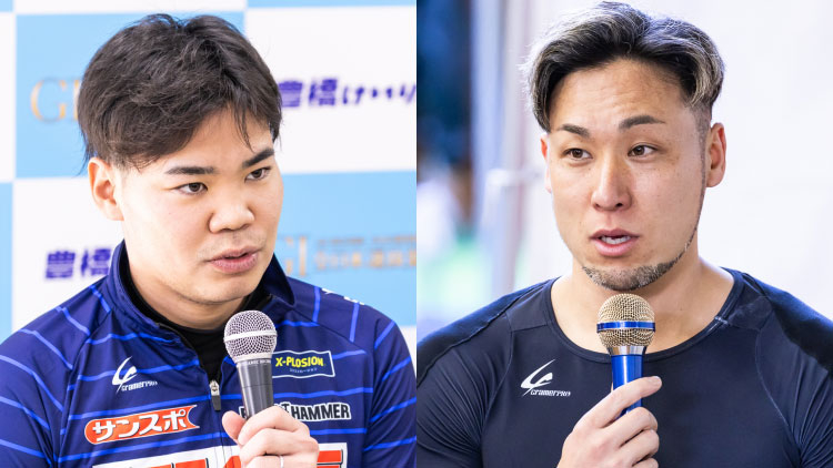 吉田拓矢(左)と郡司浩平(撮影:北山宏一)