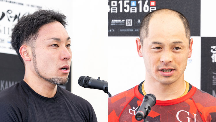 郡司浩平(左)と北津留翼(撮影:北山宏一)