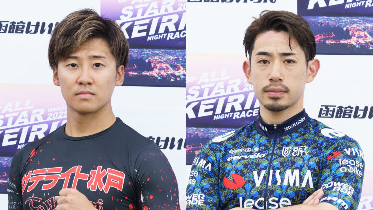 眞杉匠(左)と新山響平(写真提供：チャリ・ロト)