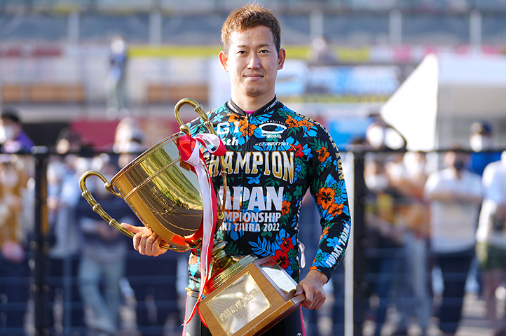 日本選手権競輪を優勝した脇本雄太(撮影：島尻譲)